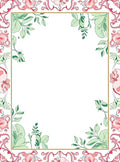 Elegant Floral Vines Outline Rug