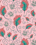 Feather Floral Swirl Pattern Design Rug