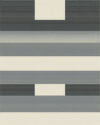 Modern Abstract Striped Geometric Pattern Rug