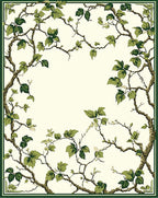 Vine With Green Leaves Pattern Rug