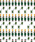 Soldiers and Green Leaves Repeating Pattern Rug