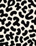 Playful Black Cream Amorphous Pattern Rug