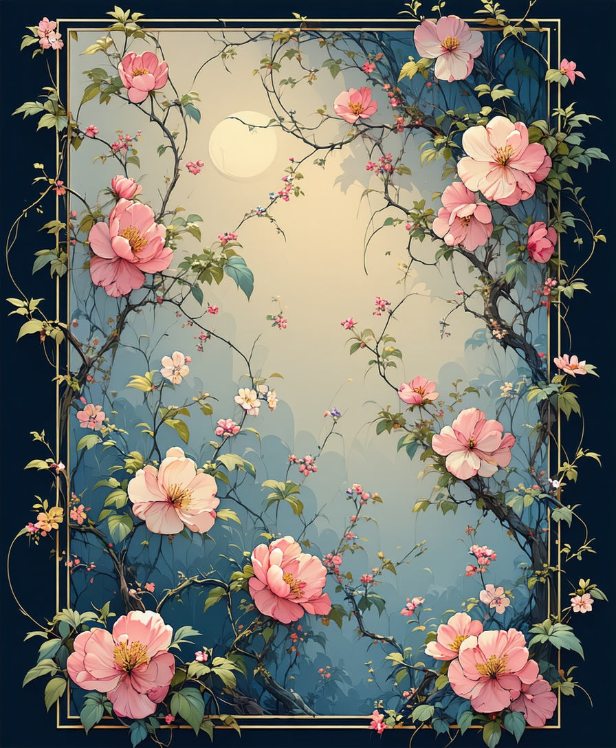 Dreamy Floral Branches Garden Design Rug