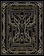 Art Nouveau Gold Tree Design Rug
