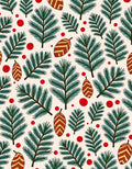 Rustic Pine Sprigs and Berries Rug