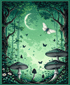 Enchanted Forest Fairy Tale Scene Rug