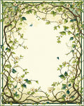Vine And Blossom Border Design Rug