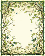 Vine And Blossom Border Design Rug