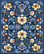 Vibrant Floral Pattern Antique Design Rug
