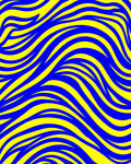 Bold Blue Yellow Striped Pattern Rug