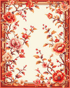 Vibrant Floral Branches Oriental Rug