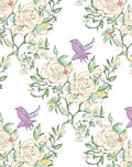 Botanical Garden Bird Pattern Rug