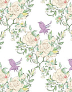 Botanical Garden Bird Pattern Rug