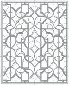 Interlocking Geometric Lattice Design Rug