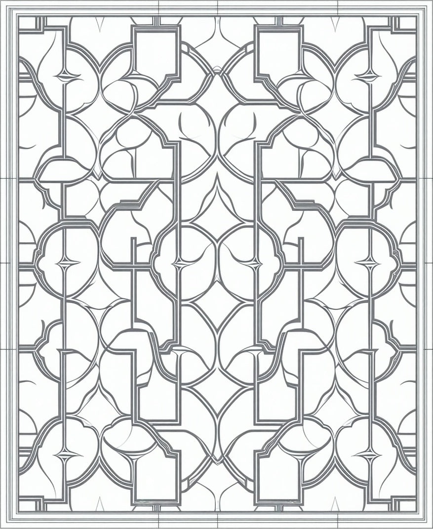 Interlocking Geometric Lattice Design Rug
