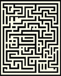 Abstract Geometric Maze Pattern Rug