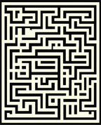 Abstract Geometric Maze Pattern Rug