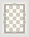 Geometric Floral Interlocking Border Design Rug