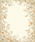 Delicate Floral Vine Scroll Design Rug