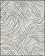 Abstract Contour Landscape Pattern Rug