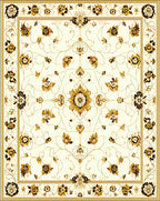 Gold Floral Luxury Garden Rug