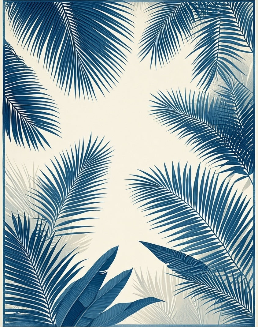 Tropical Leaf Pattern Design Rug
