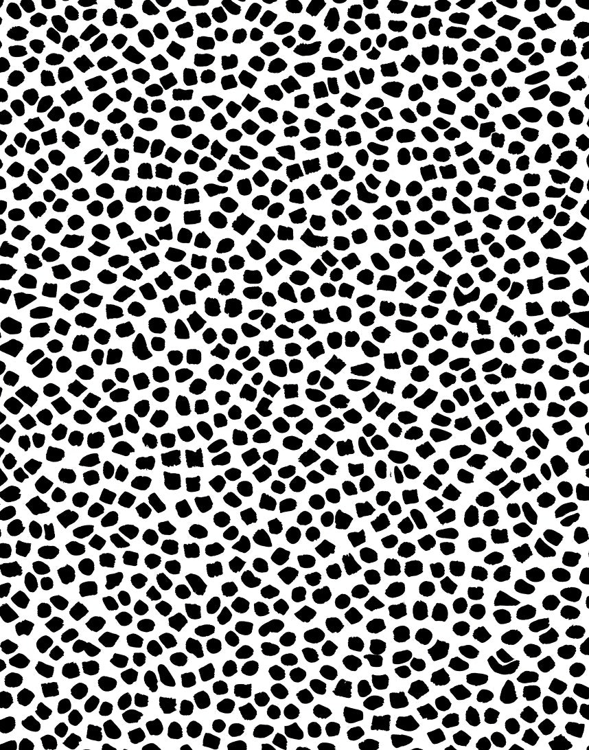 Abstract Black White Dot Pattern Rug