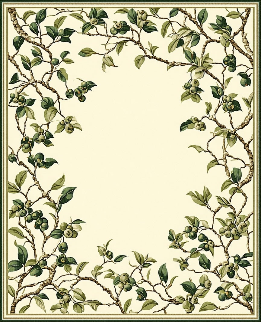 Botanical Vine Border Rug