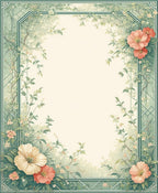 Ornate Floral Vine Pattern Rug