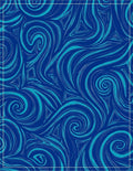 Deep Blue Swirl Abstract Pattern Rug