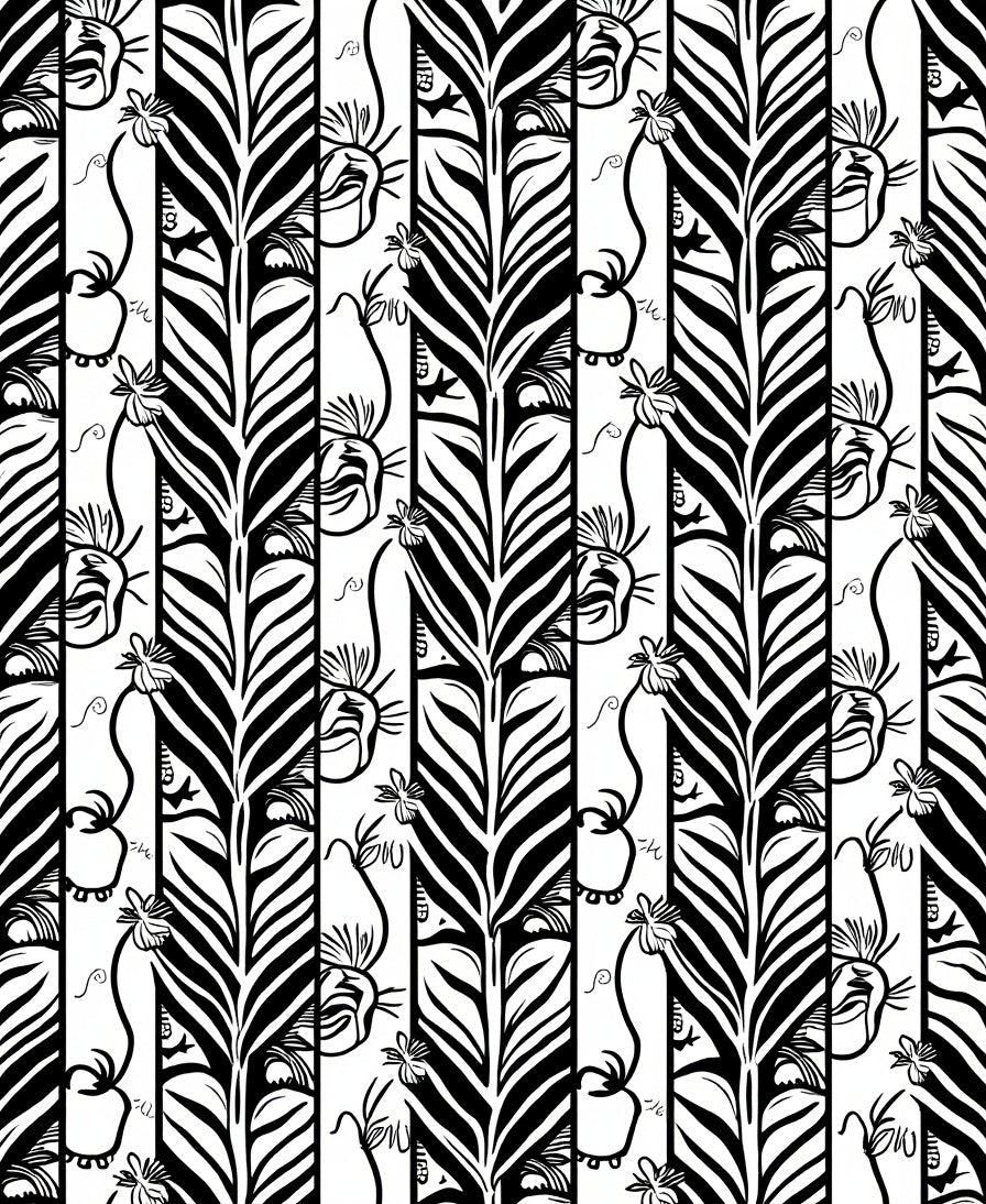 Abstract Organic Stripe Pattern Rug