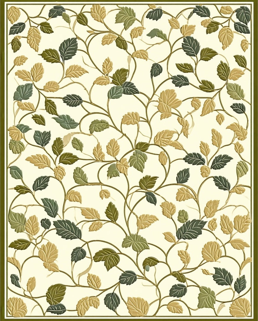 Vines and Leaf Pattern Rug
