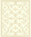 Cream Classic Floral Swirl Pattern Rug