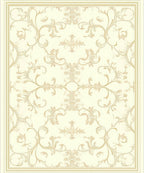 Cream Classic Floral Swirl Pattern Rug