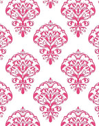 Classic Pink Damask Pattern Design Rug