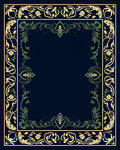 Art Nouveau Floral Border Design Rug