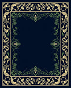 Art Nouveau Floral Border Design Rug