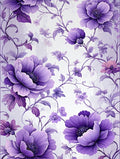 Elegant Purple Floral Vine Pattern Rug