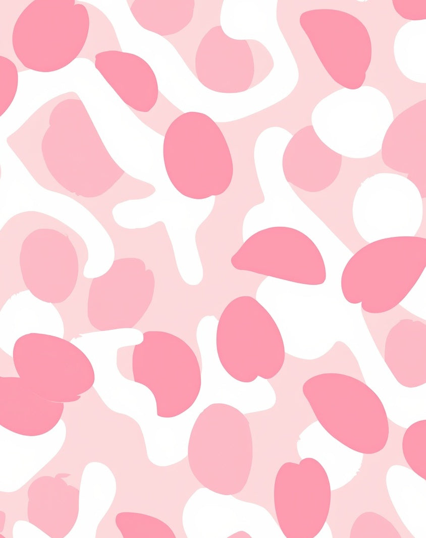 Abstract Pink Blob Organic Pattern Rug