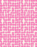 Loose Pink Geometric Fragment Pattern Rug