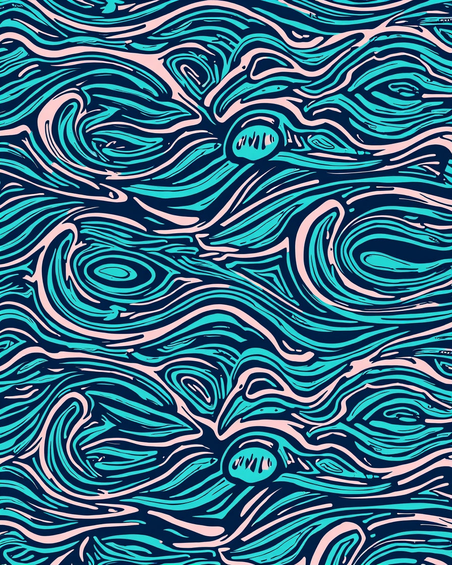 Abstract Swirls Pattern Rug