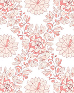 Delicate Floral Branches With Outline Detail Rug