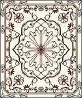 Traditional Floral Medallion Cream Rug