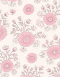 Charming Pink Floral Pattern Rug