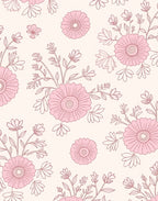 Charming Pink Floral Pattern Rug