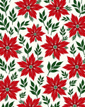 Crimson Floral Branch Medallion Rug