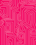 Circuit Board Inspired Geometric Design Rug