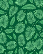 Tropical Palm Leaf Pattern Rug