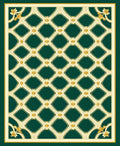 Classic Lattice Floral Pattern Rug