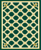 Classic Lattice Floral Pattern Rug